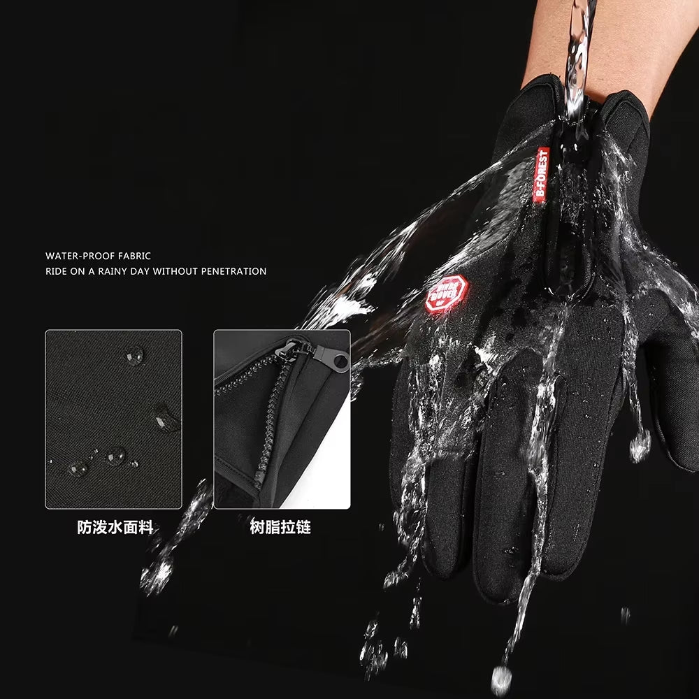 Motocross Gloves for Winter Warm Moto Gloves Touch Screen Windproof Outdoor Sport Gloves Warm Women Man Anti-Slip Waterproof