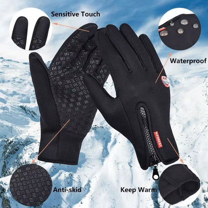 Motocross Gloves for Winter Warm Moto Gloves Touch Screen Windproof Outdoor Sport Gloves Warm Women Man Anti-Slip Waterproof